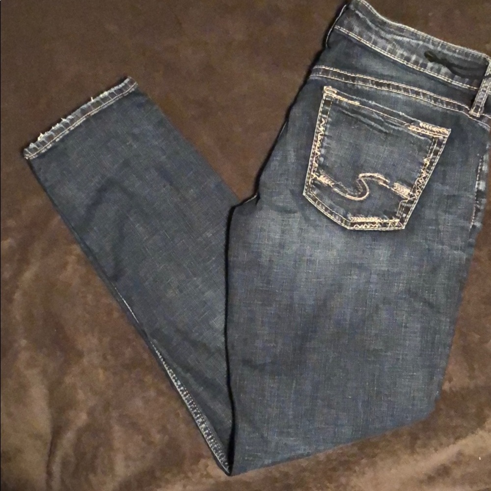 Silver Boyfriend Jeans